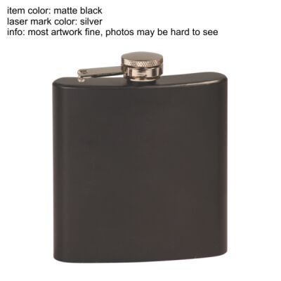 Laser Engraved 6oz Flask Thumbnail