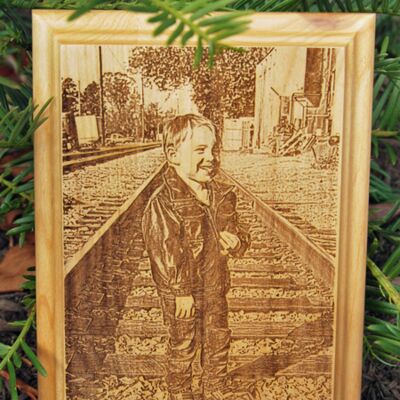 Custom Engraved Wooden Plaque - Portrait Thumbnail