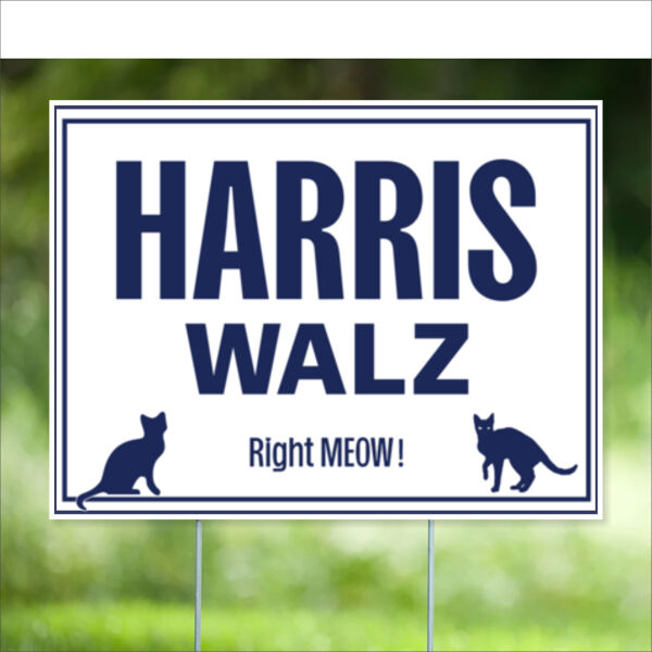 Blue on White  - Yard Sign - 24" x 18" Thumbnail
