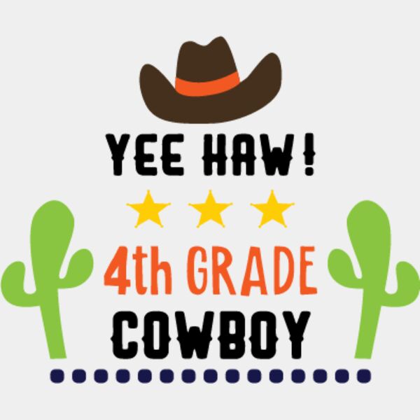 Yee Haa Cowboy 4th Grade SVG Thumbnail