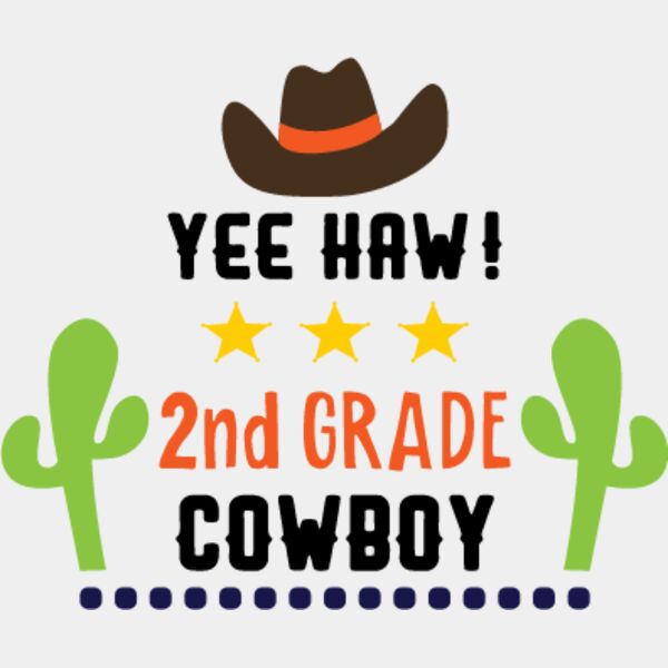 Yee Haa Cowboy 2nd Grade SVG Thumbnail