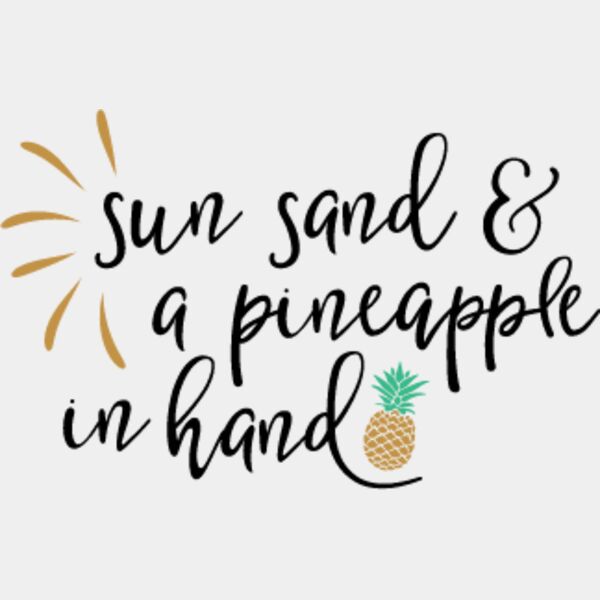 Sun Sand And a Pineapple SVG Thumbnail