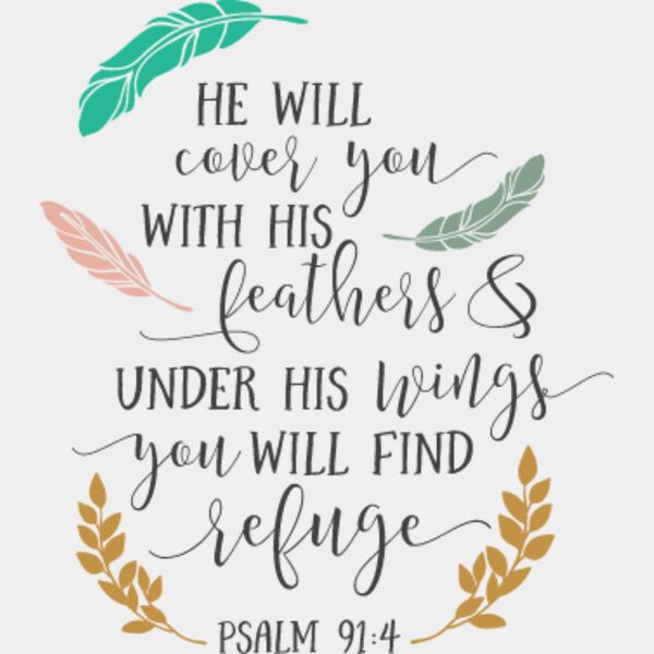 He will Cover you with his Feathers SVG Thumbnail