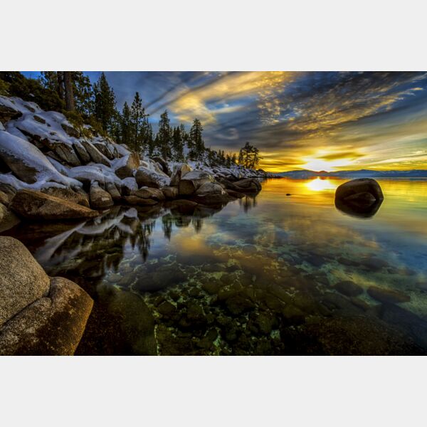 east shore tahoe evening scene by sellsworth d6xkgbc Thumbnail